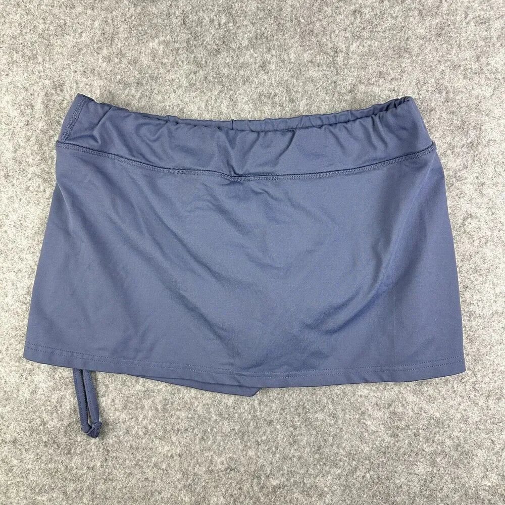 LIJA Golf Skirt Womens Medium Blue Lined Cinch Athletic Athleisure Stretch Mini